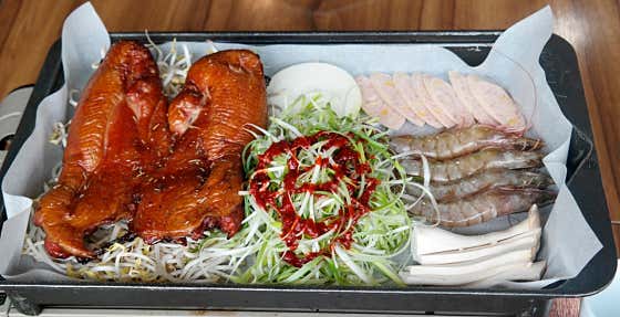 항아리BBQ 오리 250g 메뉴 사진(네이버)