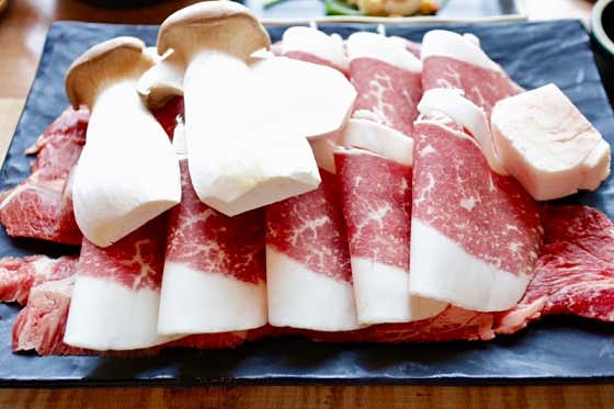한우등심모듬(400g) 메뉴 사진(네이버)