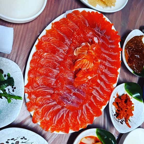 송어회 1인분 메뉴 사진(네이버)
