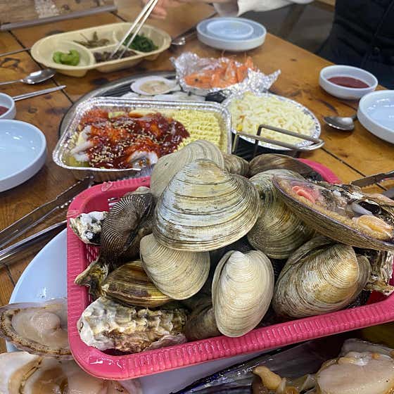 조개구이 A 세트메뉴(2인) 메뉴 사진(네이버)