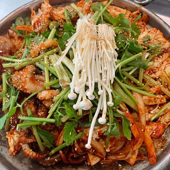쭈꾸미 철판, 샤브샤브 메뉴 사진(네이버)
