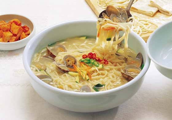바지락 칼국수 메뉴 사진(네이버)
