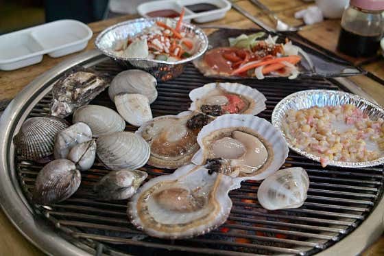 조개(구이,찜) 2인 메뉴 사진(네이버)