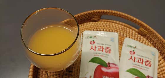 사과주스 메뉴 사진(네이버)