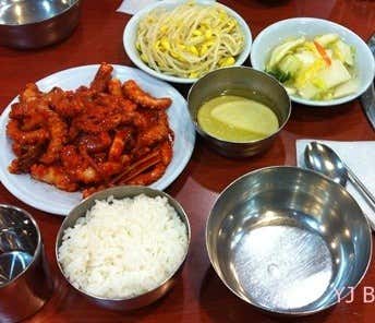 낙지백반(공기밥포함) 메뉴 사진(네이버)
