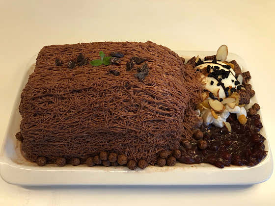 리얼초코실타래빙수 메뉴 사진(네이버)