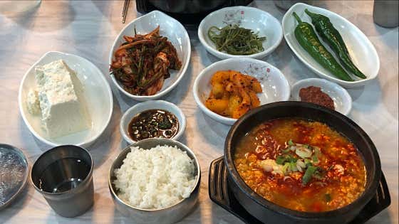 순두부찌개 메뉴 사진(네이버)