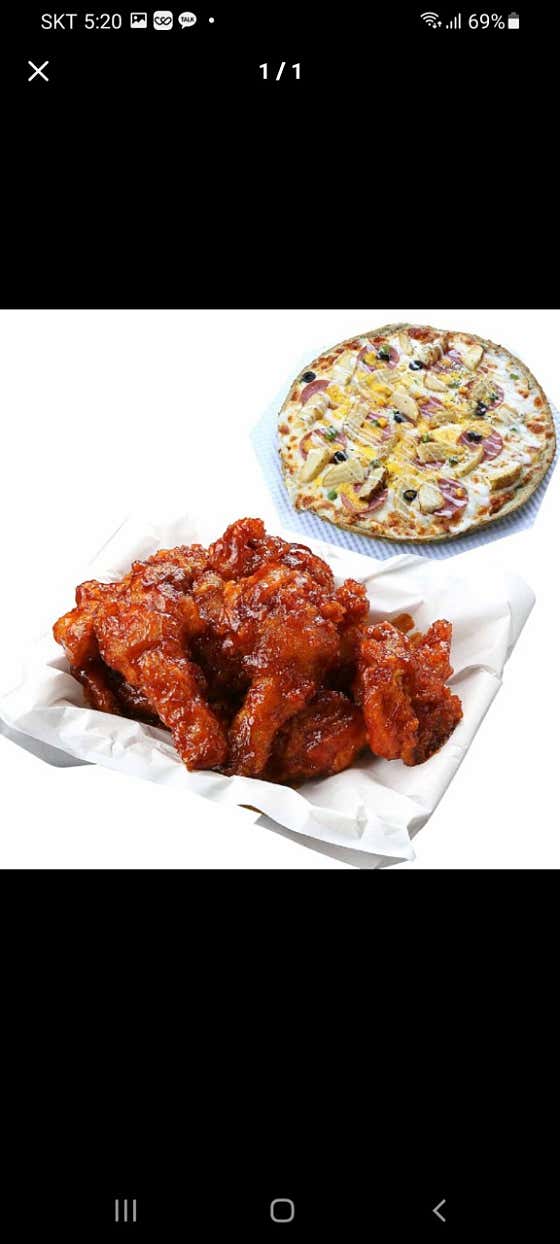 바삭양념치킨 메뉴 사진(네이버)