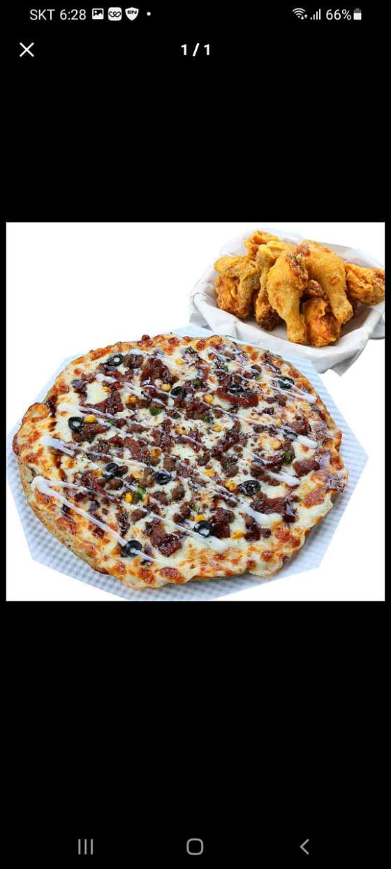 불고기피자+치킨+콜라M 메뉴 사진(네이버)