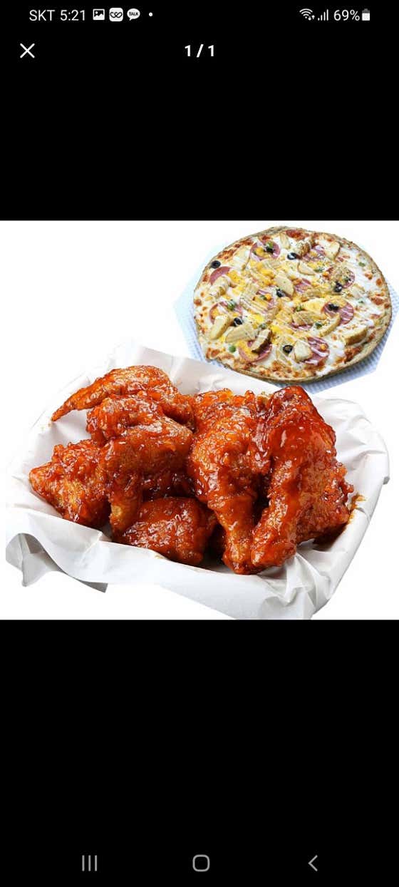 볼케이노양념치킨(매운치킨) 메뉴 사진(네이버)