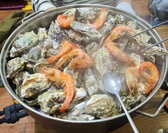 굴+새우 메뉴 사진(네이버)