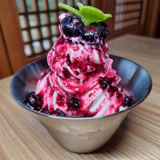 블루베리빙수 메뉴 사진(네이버)