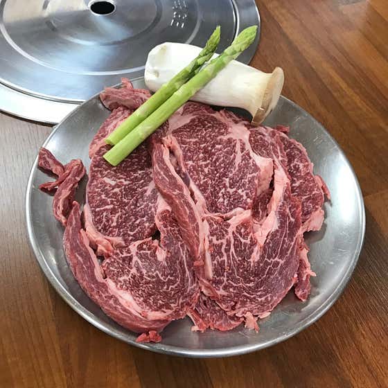 1++ 한우 생등심 메뉴 사진(네이버)
