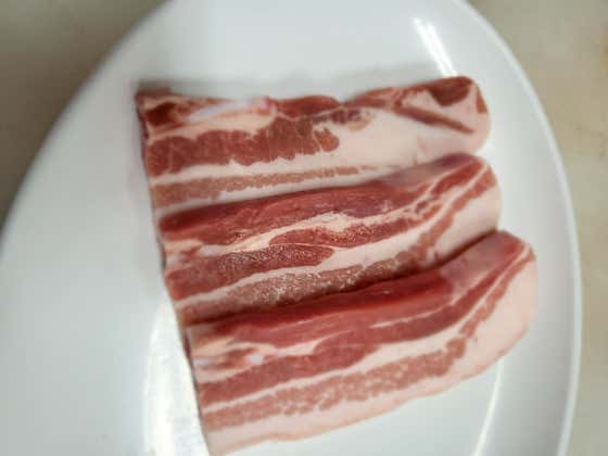 국내산 오겹살 (180g) 메뉴 사진(네이버)