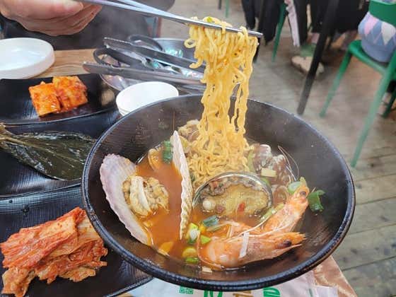 해물라면(라면이 바다에 빠졌다) 메뉴 사진(네이버)