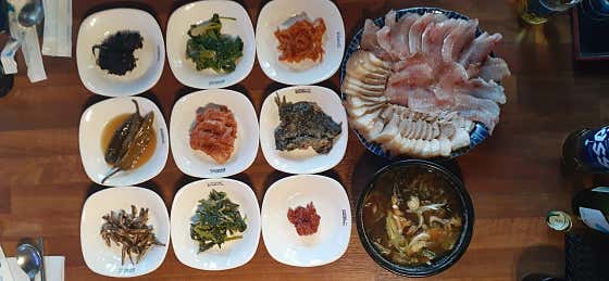 홍어삼합정식 메뉴 사진(네이버)