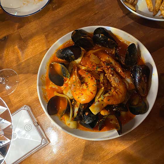 매운토마토해물파스타 메뉴 사진(네이버)