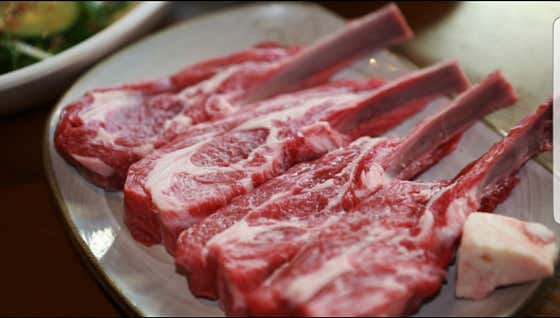 최고급 生양갈비(220g) 메뉴 사진(네이버)