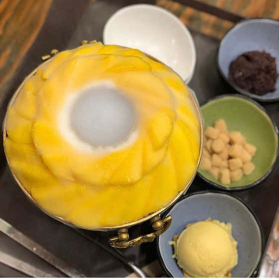 신선로 망고빙수 2인 메뉴 사진(네이버)
