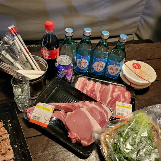 삼겹살 100g 메뉴 사진(네이버)