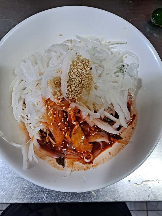 한치물회 메뉴 사진(네이버)