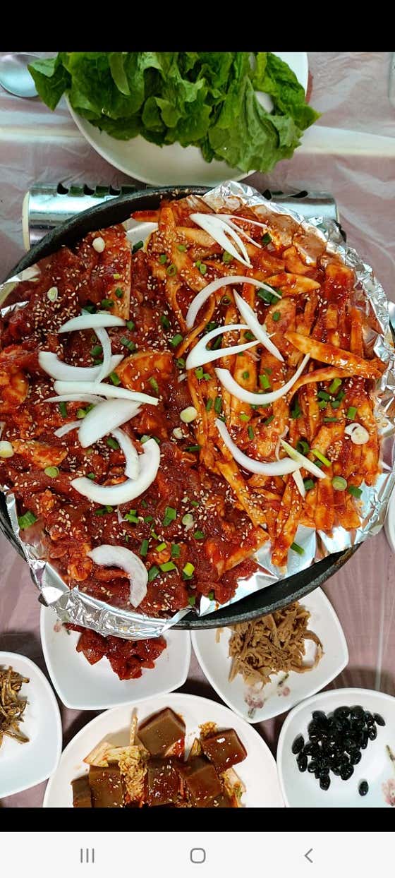 더덕불고기정식 메뉴 사진(네이버)