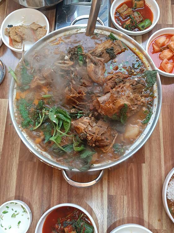 염소전골 메뉴 사진(네이버)