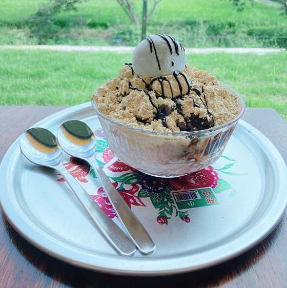 (계절메뉴)옛날팥빙수 메뉴 사진(네이버)