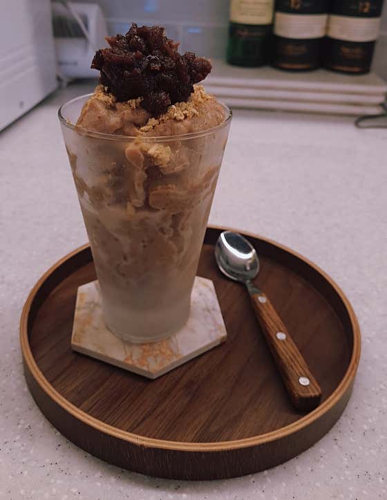 1인 인절미빙수 메뉴 사진(네이버)