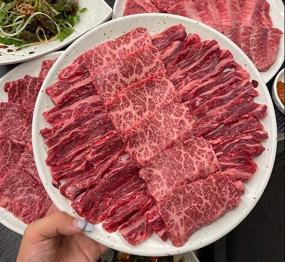 청정한우갈비살(살치살포함) 메뉴 사진(네이버)