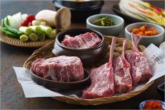양갈비 모듬(2인)500g 메뉴 사진(네이버)
