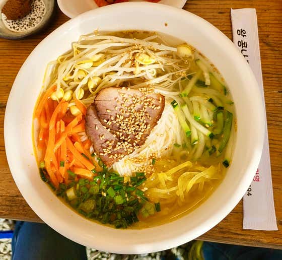 왕콩나물 국수 메뉴 사진(네이버)