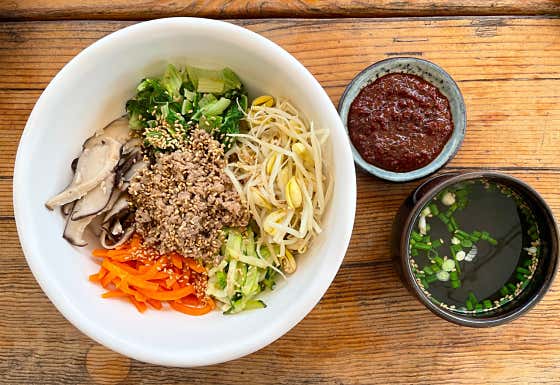 왕콩나물 비빔밥 메뉴 사진(네이버)