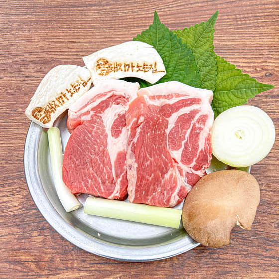 흑돼지 목살 200g 메뉴 사진(네이버)