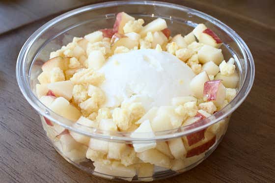 애플 크럼블 볼 (130g) 메뉴 사진(네이버)