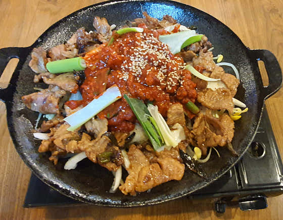 낙지불고기철판 메뉴 사진(네이버)