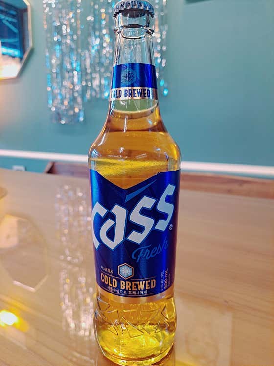 카스500ml 메뉴 사진(네이버)