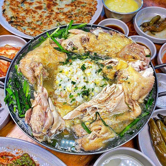 토종닭백숙+죽 메뉴 사진(네이버)