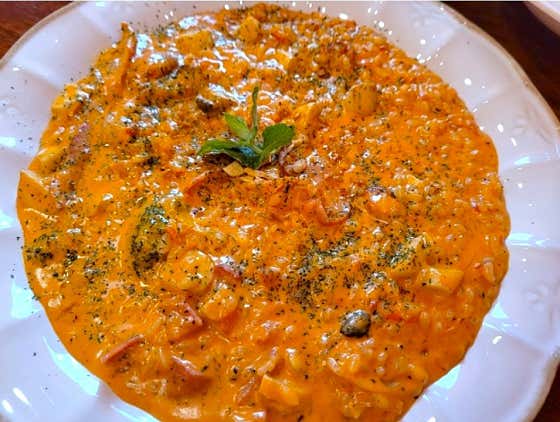 베이컨 로제 리조또 메뉴 사진(네이버)
