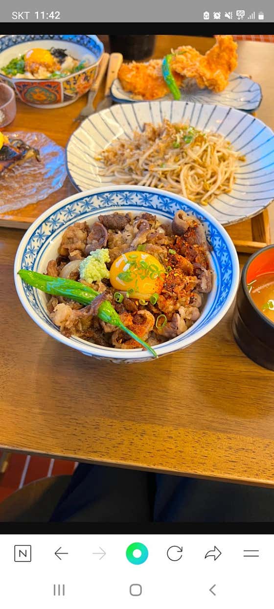 규동정식(9첩반상입니다) 메뉴 사진(네이버)