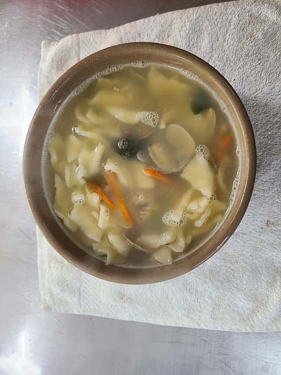 바지락 손 수제비 메뉴 사진(네이버)