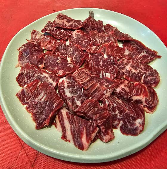 한우 안창살(국내산 140g) 메뉴 사진(네이버)