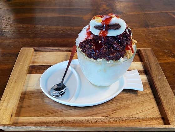 옛날팥빙수 메뉴 사진(네이버)