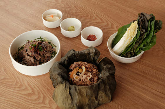 경주 소불고기와 연잎밥 메뉴 사진(네이버)