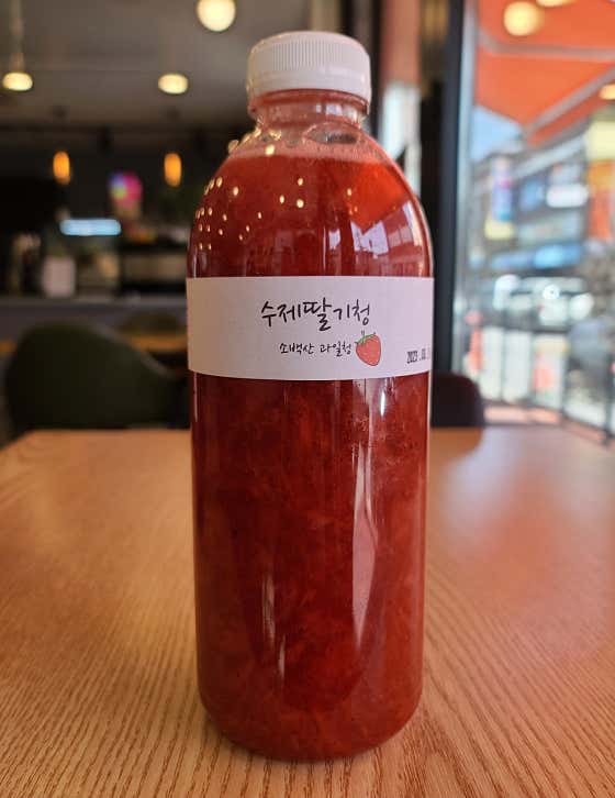 수제딸기청(1000ml) 메뉴 사진(네이버)