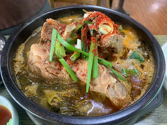 등뼈해장국 메뉴 사진(네이버)