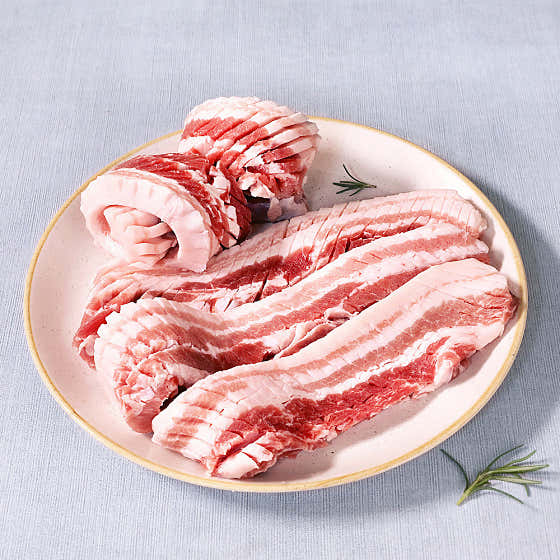 삼겹살 100g 메뉴 사진(네이버)