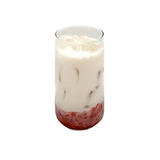 딸기 라떼 메뉴 사진(네이버)