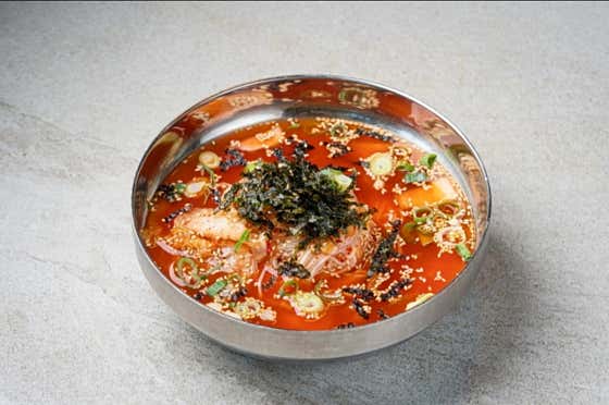 얼갈이김치말이국수(사이드메뉴) 메뉴 사진(네이버)