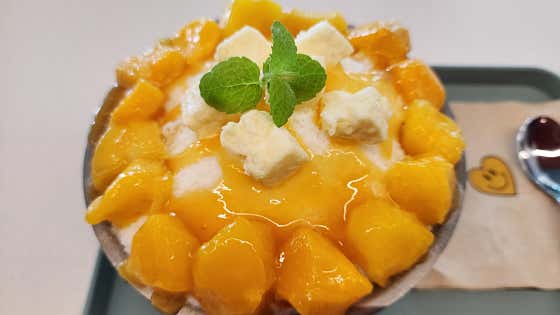 눈꽂 망고빙수(계절메뉴/1인분) 메뉴 사진(네이버)